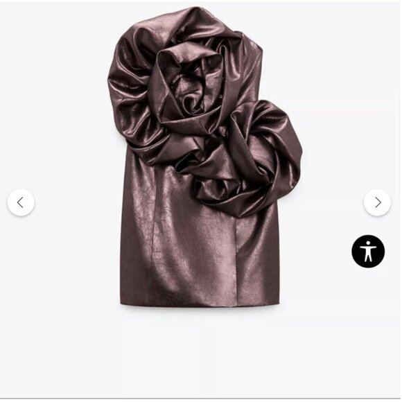 Zara fav blogger flowers voluminous dress Size M NEW WITH TAG! - Picture 11 of 15